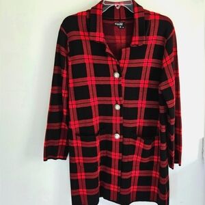 Bylyse Plaid Coat Long Winter Jacket